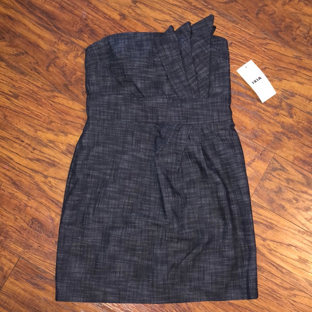 Unique denim colored dress